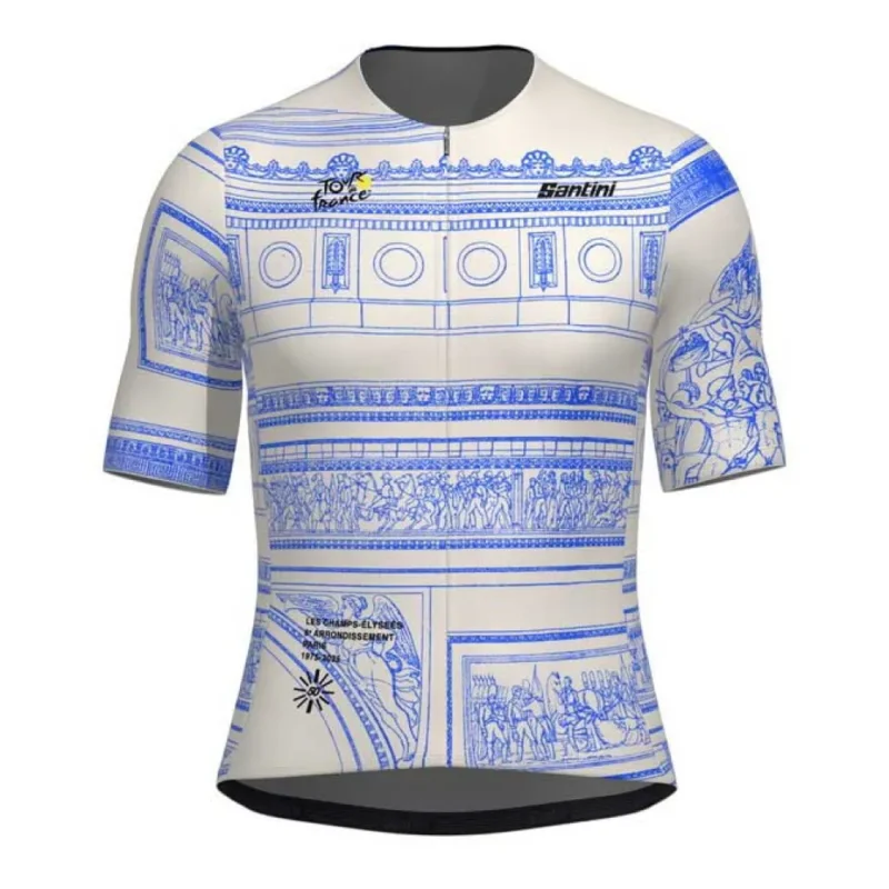 Santini Maillot à manches courtes TDF Arrivée Arc De Triomphe 2025 Réduction