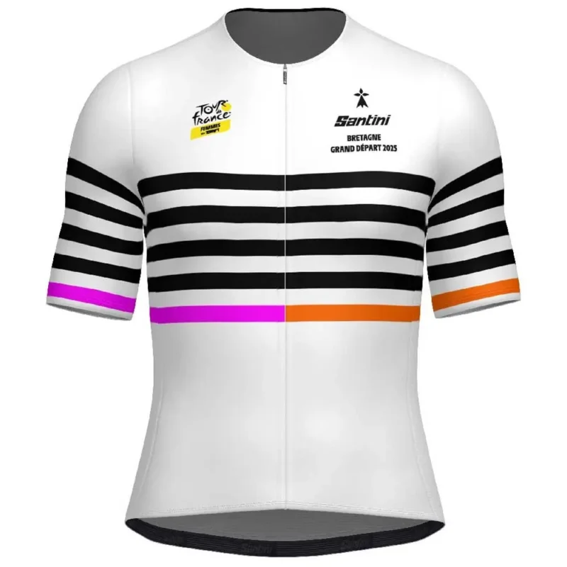 Expédié Aujourd'hui Santini Maillot à manches courtes TDFFAZ Grand Départ Bretagne 2025