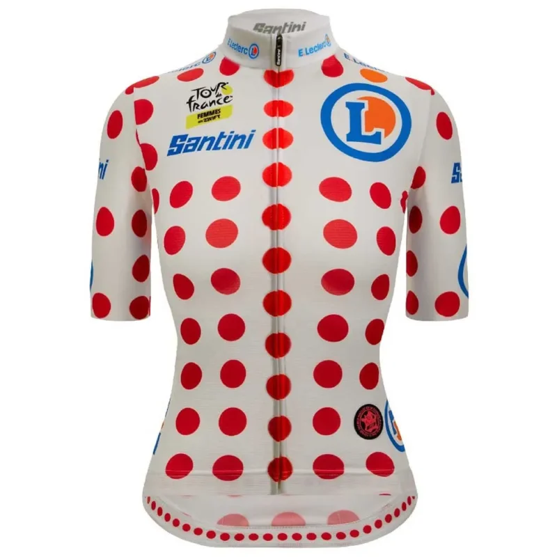 Produit De Marque Santini Maillot à manches courtes Tour De France Avec Zwift Polka Dot 2025
