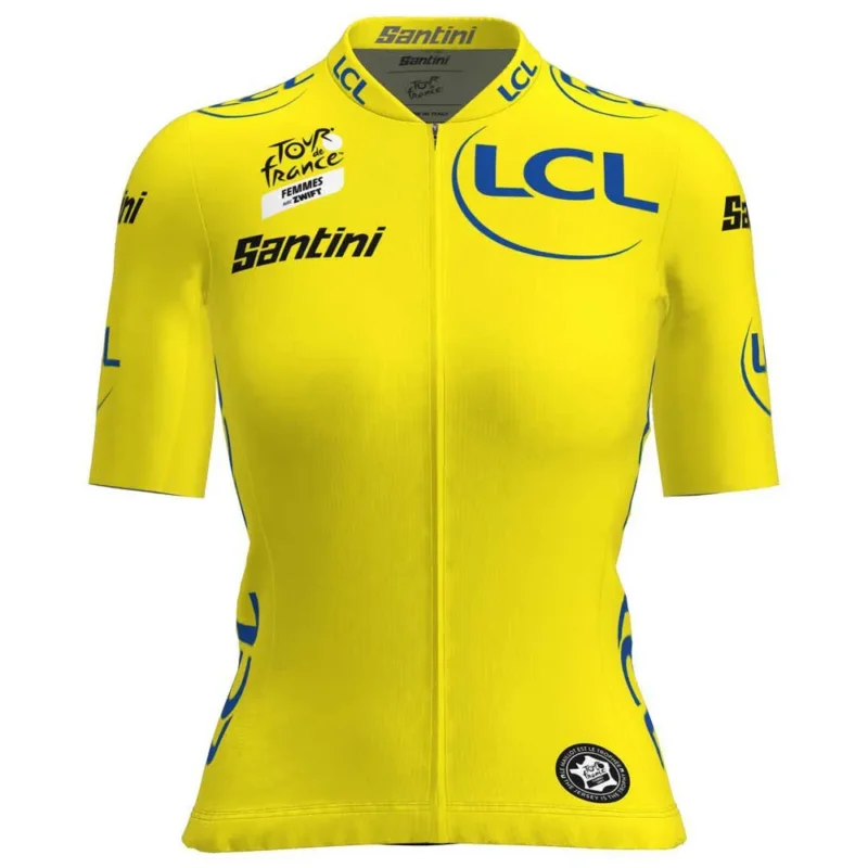 Top Vente Santini Maillot à manches courtes Tour De France Femme Zwift Overall Leader