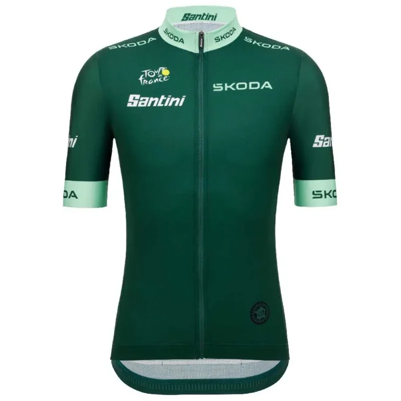Réduction Santini Maillot à manches courtes Tour De France Green 2025