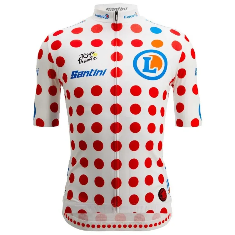 Commander Vite Santini Maillot à manches courtes Tour De France Polka Dot 2025