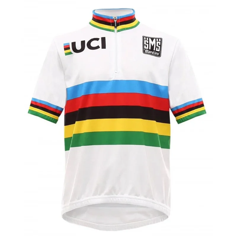 Santini Maillot à manches courtes UCI World Champion Quantité Limitée