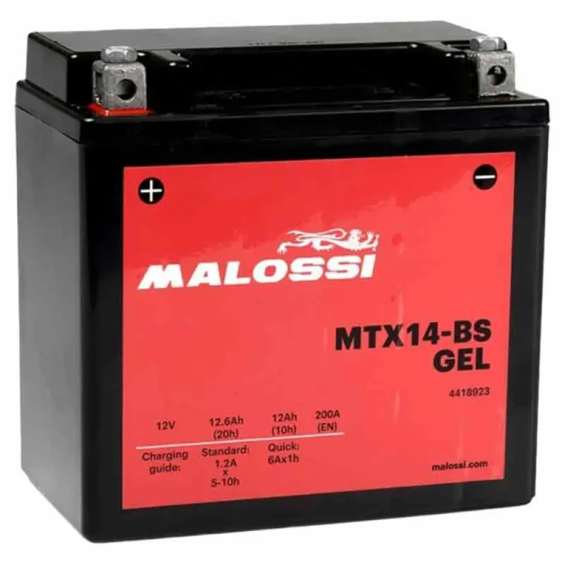 Malossi Batterie au gel MTX14-BS Certifié