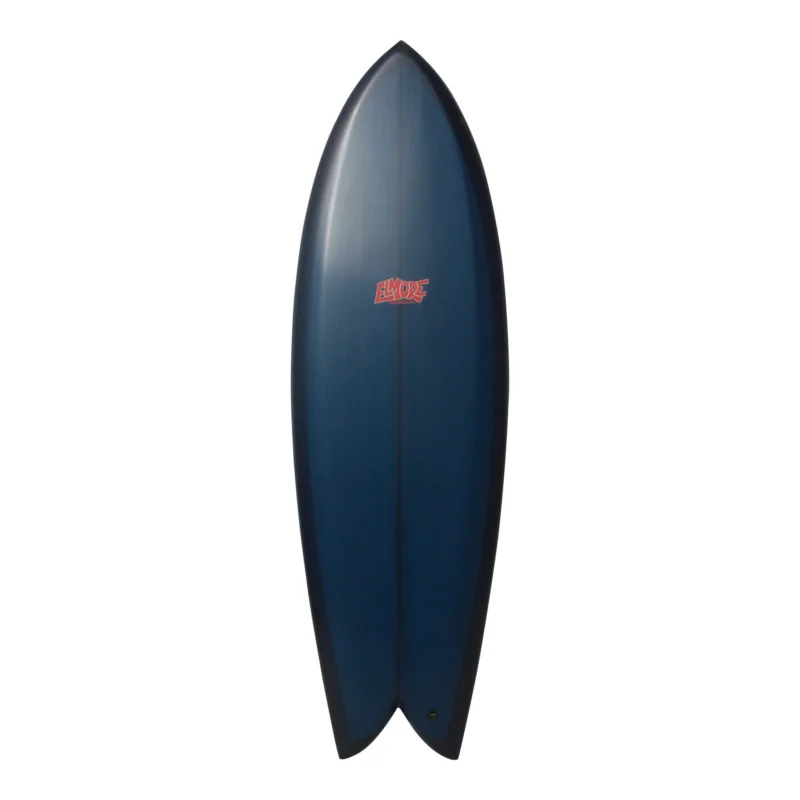 Certifié ELMORE Surfboards - Fish 5‘8 (PU) Glass On Fins- Navy