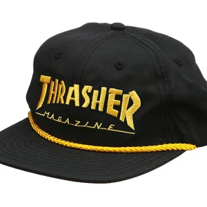 Acheter Direct THRASHER - Logo Cap Rope Snapback- Black