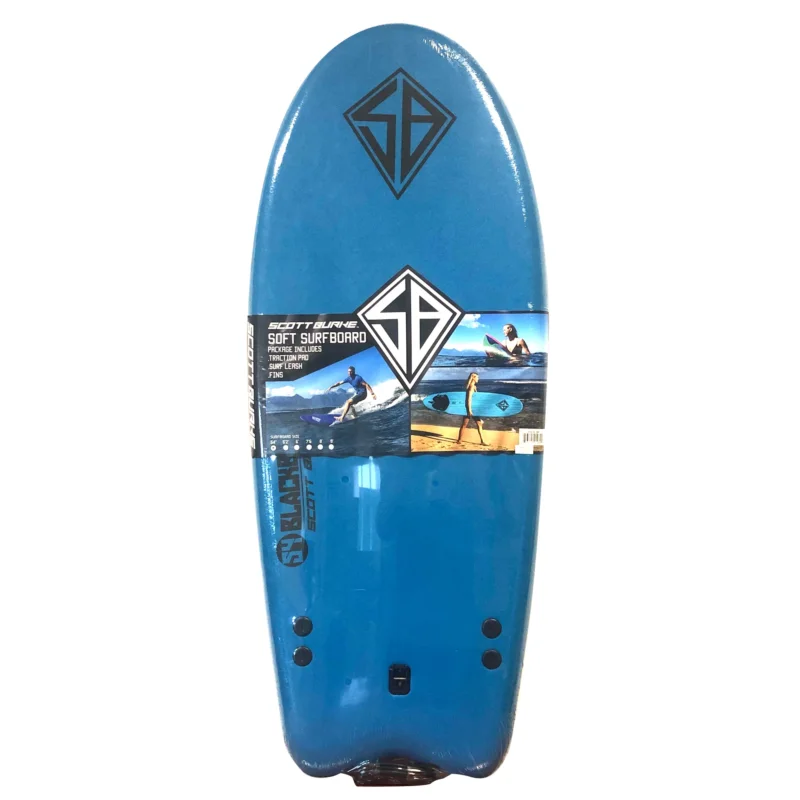Prix Choc CBC - Planche de surf en mousse - Softboard Black Ball - 54 inch Fish - Blue