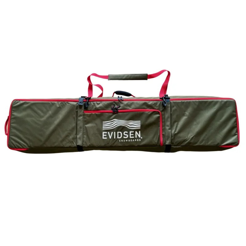 Petit Prix EVIDSEN - TROMSØ Travel Snowboard Bag Wheeled - Khaki / Red LTD