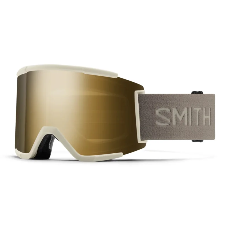 SMITH - Masque Snowboard Squad XL - ChromaPop - Chalk - Gold Mirror / Storm Blue Sensor Bon Plan