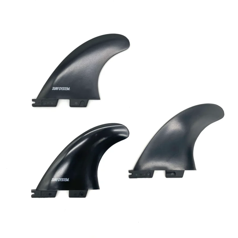 SURF SYSTEM - Thruster Fins Set, Medium - Composite - FCS2 Compatible - Black Promotion Saisonnière