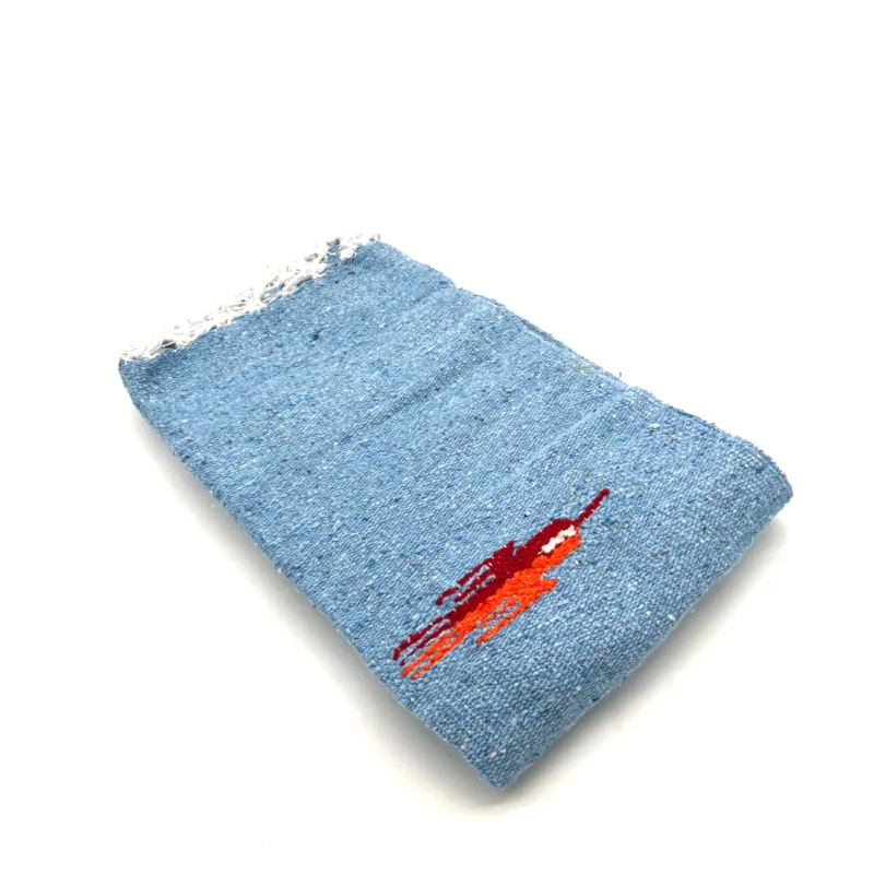 Expédié Aujourd'hui Woodstockshop - Plaid Mexicain à motifs unis - Blue/Red