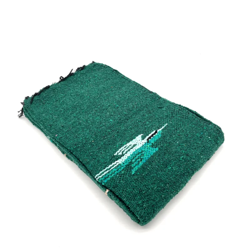 Woodstockshop - Plaid Mexicain à motifs unis - Green Expédié Aujourd'hui