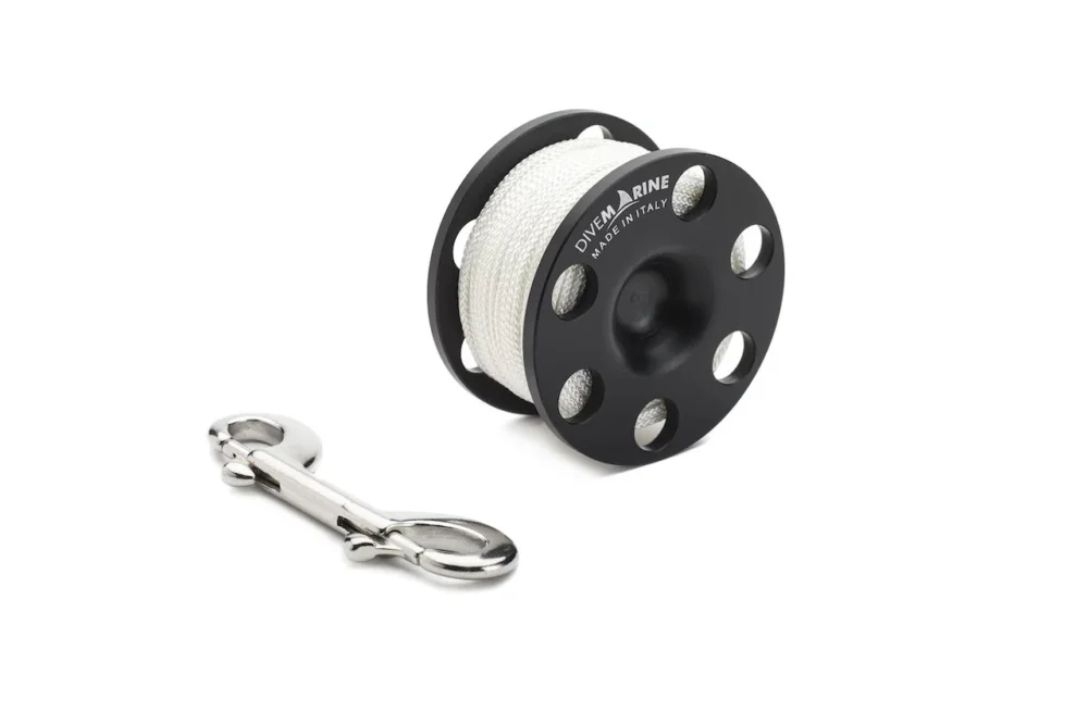 Remise Divemarine Tech Finger Reel Delrin Black 18 mt