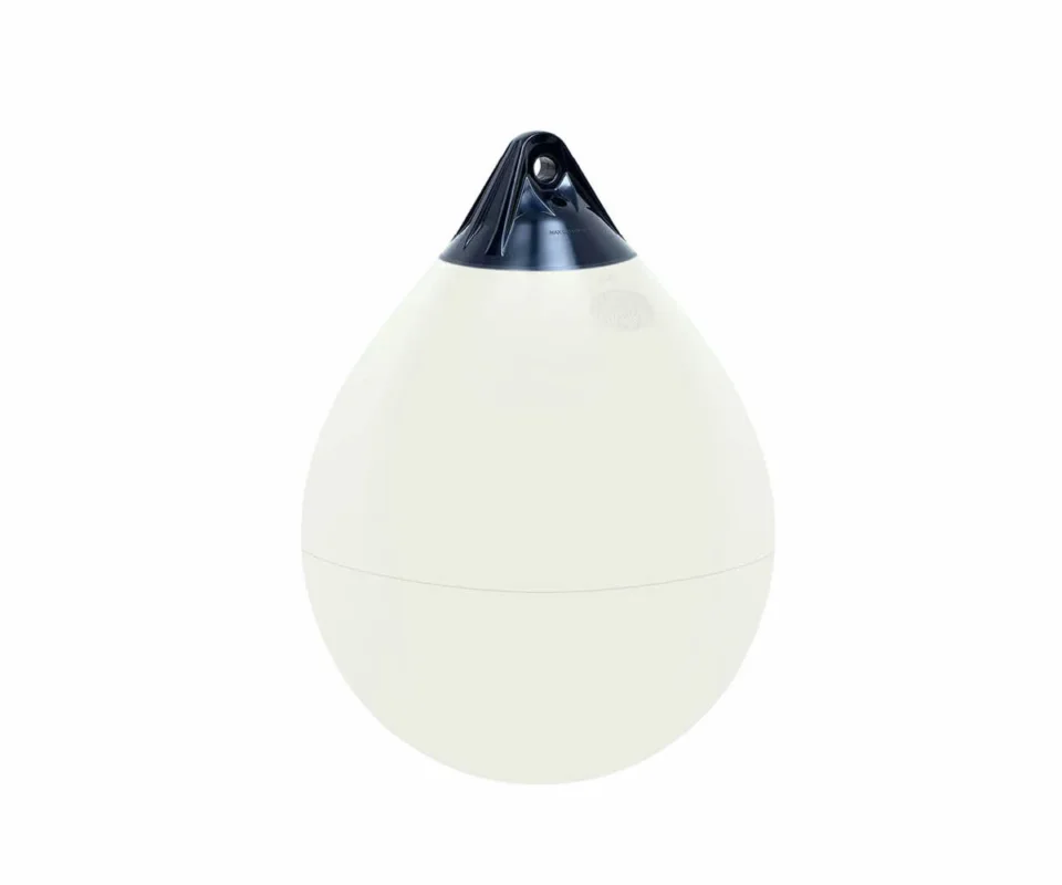 Polyform A2 Pear-Shaped Fender White/Blue 500mm Ø390mm Acheter En Ligne