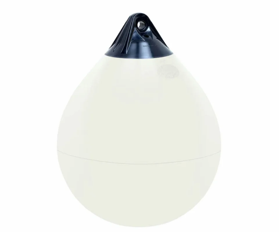 Polyform A6 Pear-Shaped Fender White/Blue 1120mm Ø850mm Dernière Chance