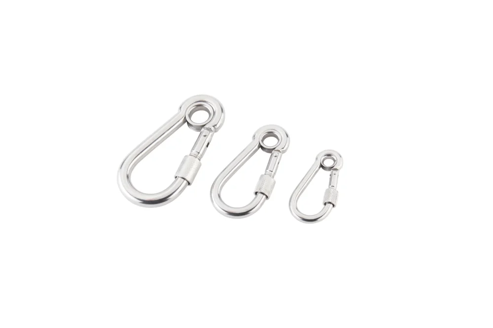 Populaire Divemarine Stainless steel spring hook with thimble and screw 60mm