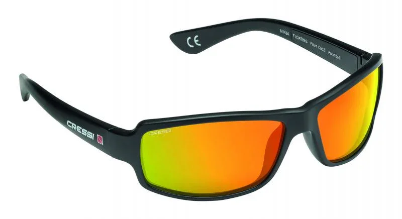 Cressi Ninja Floating Sunglasses - Mirrored Lens Orange Jusqu'à Épuisement Des Stocks
