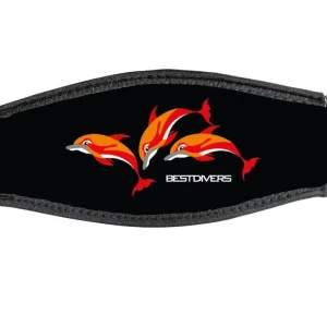 Best Divers Neoprene Mask Strap 3 Dolphins Expédition Rapide