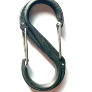 Divemarine Black Nylon Double End Snap Hook, Fiber Glass reinforced, SS Lock Nouveauté