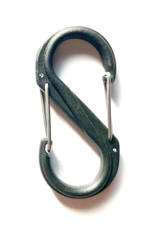 Divemarine Black Nylon Double End Snap Hook, Fiber Glass reinforced, SS Lock Nouveauté
