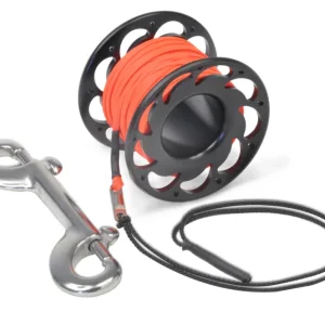 Prix Bas Best Divers Mini Reel Aluminium Flat Orange Line 15mt