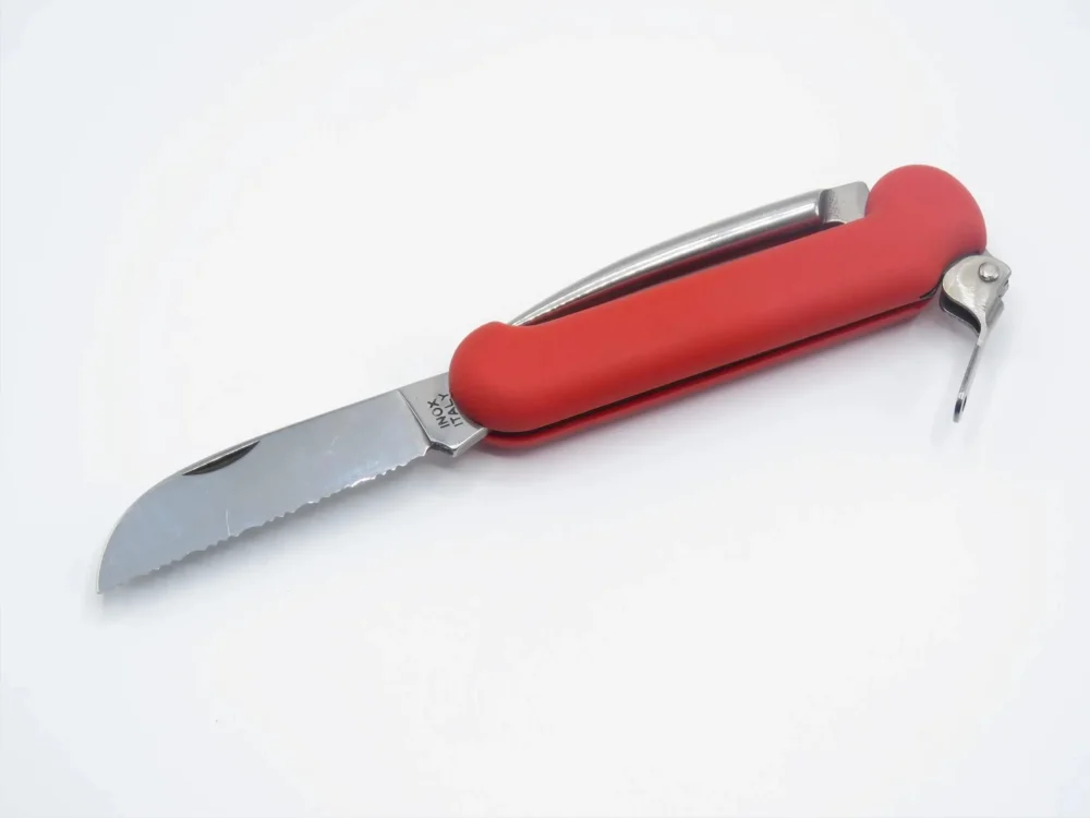 Prix Promo MAC Sailor Red Marine Knife – W 1.4034 Blade with Safety Marlinspike