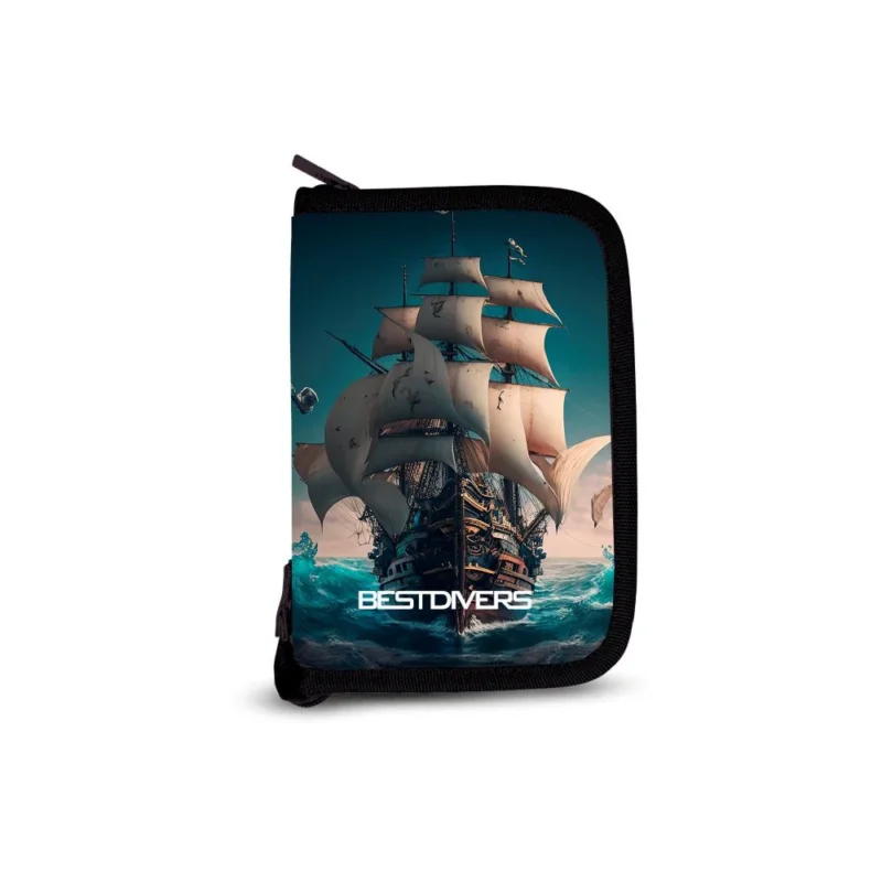 Super Prix Best Divers Dive Log Art - Sailing Ship - 6 rings