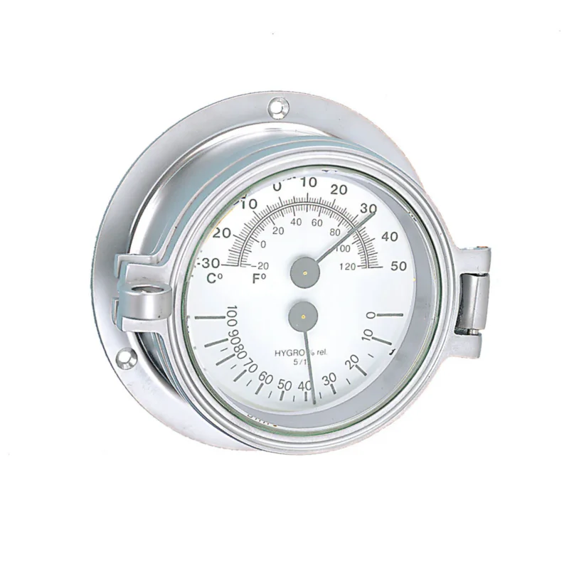 Thermo-Hygrometer Silver 75mm Retour Gratuit