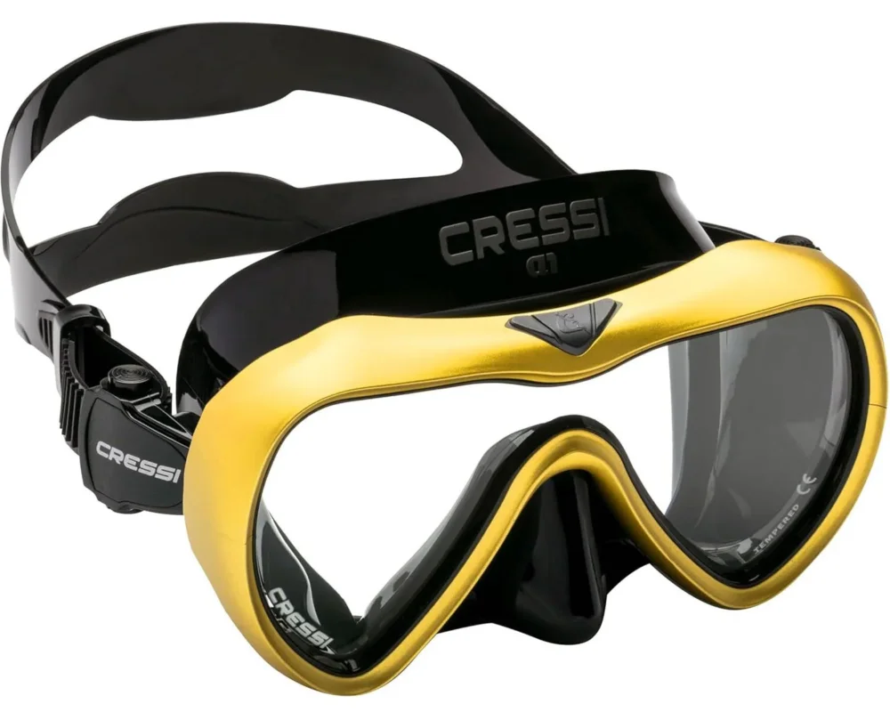 Produit De Marque Cressi A1 AntiFog Black/Yellow