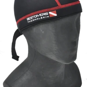 Certifié Best Divers Bandana Neoprene Black/Red 3mm S/M