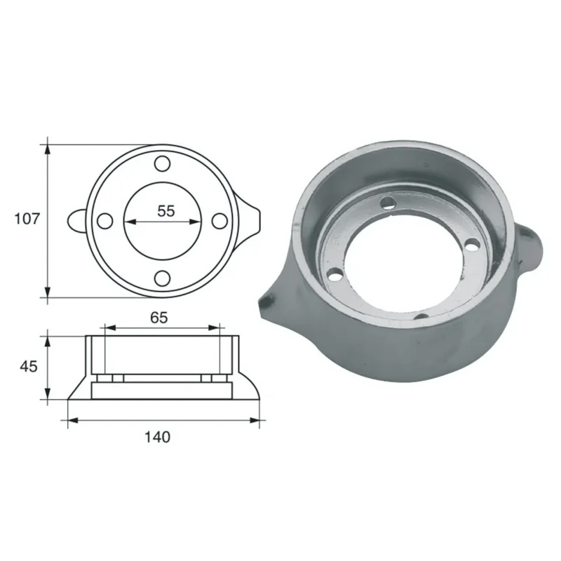 Dernier Modèle Zinc Anode for Volvo Penta Engines 875812