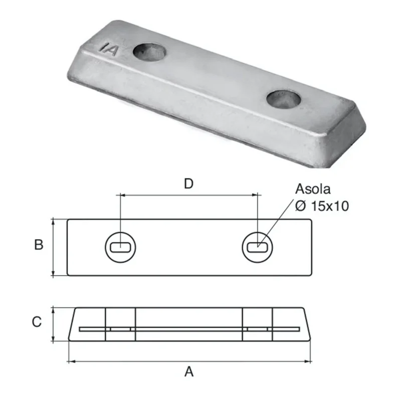 Promotion Saisonnière Anode for Volvo-Penta engines 40005875 Aluminium