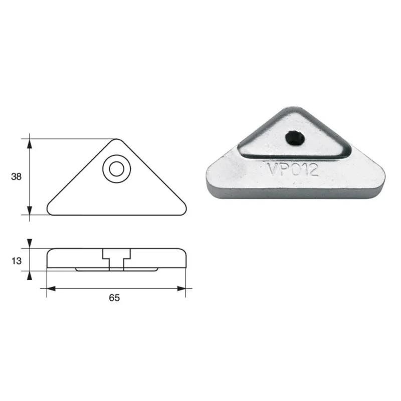 Anode for Volvo-Penta engines 872793 Zinc Prix Bas