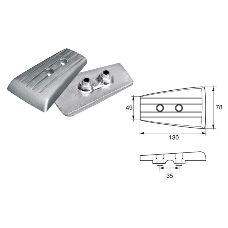 Anode for Volvo-Penta engines 3588746 Zinc Certifié