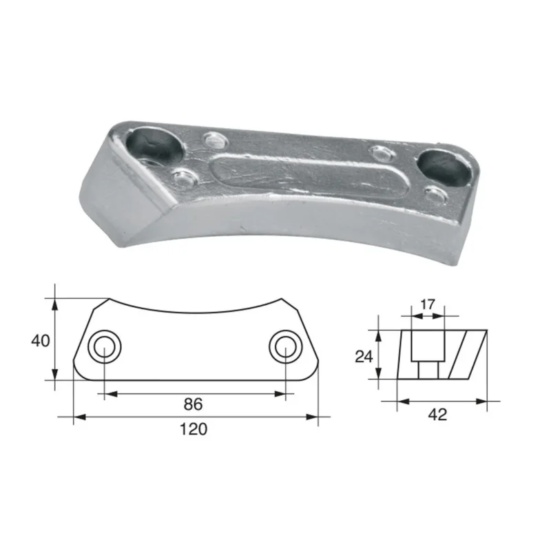 Marque Anode for Volvo-Penta engines 3588745 Zinc