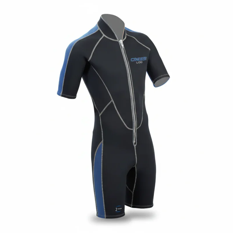 Solde Cressi Lido Man Shorty Neoprene Wetsuit - Black/Blue