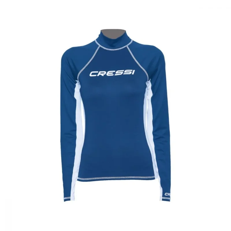 Paiement Sécurisé Cressi Rash Guard T-Shirt Long Sleeve Lady - Blu