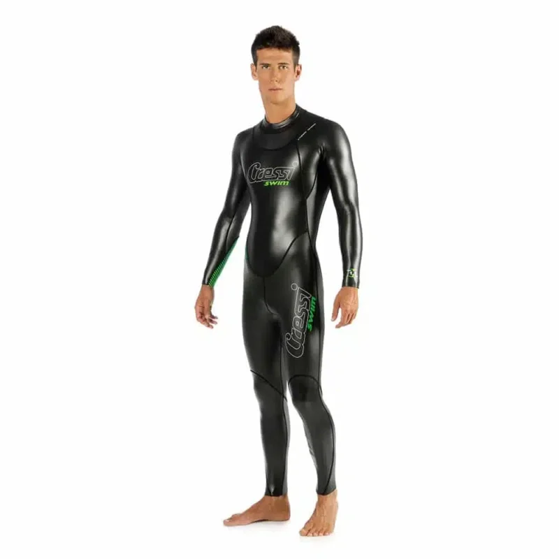 Retour Gratuit Cressi Triton 1.5mm Swimming Wetsuit Man - Black Green