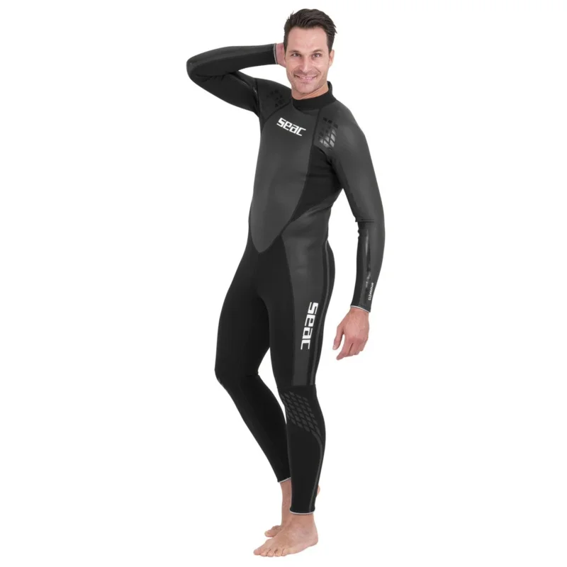 Seac Emotion 1.5mm Swimming Wetsuit Man - Black Jusqu'à Épuisement Des Stocks