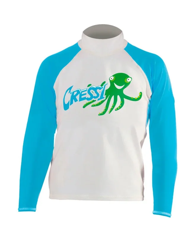 Achat Immédiat Cressi Rashguard T-Shirt Long Junior Blue Octopus