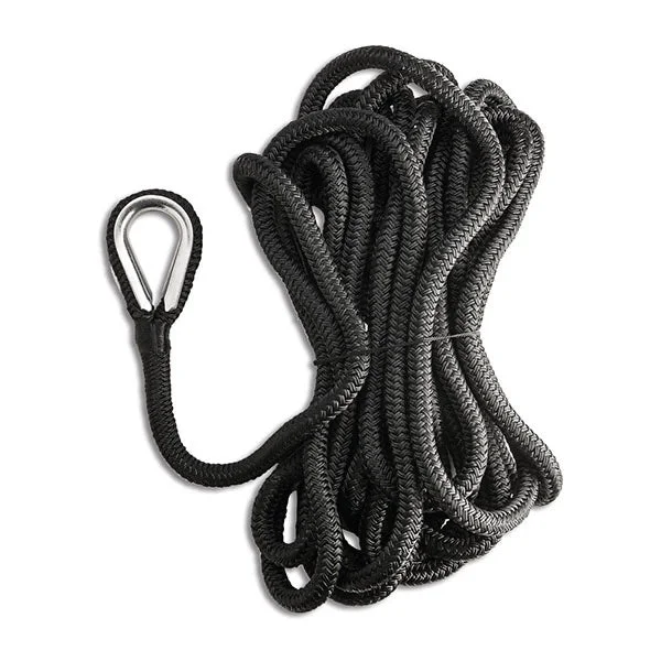 Marque Trem Mooring Line with Thimble Black