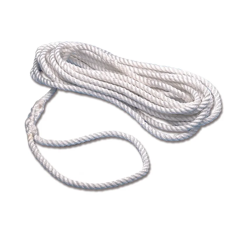 Trem 3-strand Twisted Mooring Line White with Eye Must-Have
