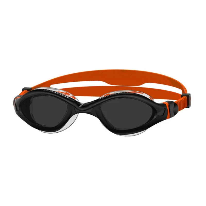 Zoggs Tiger LSR+ Swim Goggles Black / Orange - Tint Smoke Lens Livraison Express