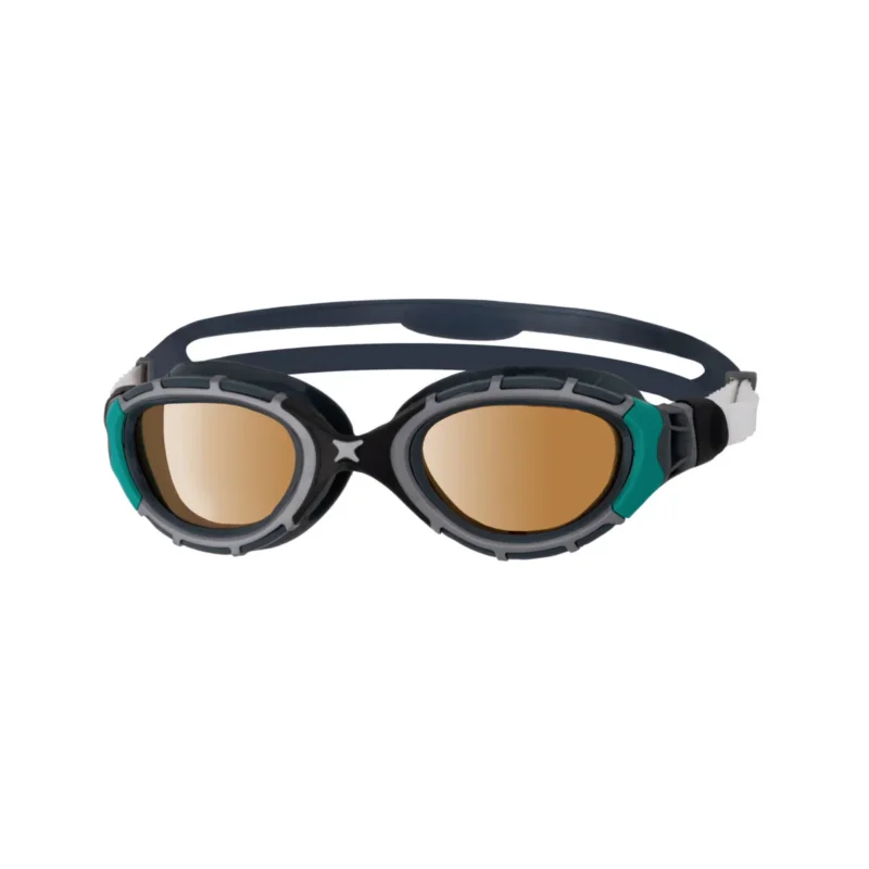 Zoggs Predator Flex Swim Goggles Polarized Ultra Black Green / Polarized Copper Meilleure Vente