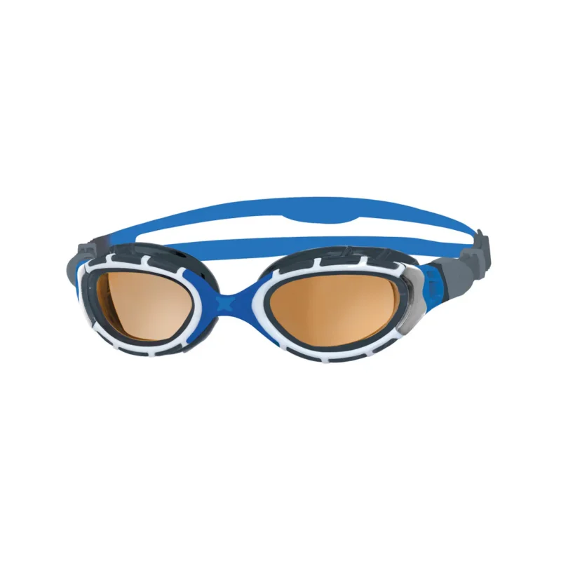 Zoggs Predator Flex Swim Goggles Polarized Ultra Blue Grey/ Polarized Copper Quantité Limitée