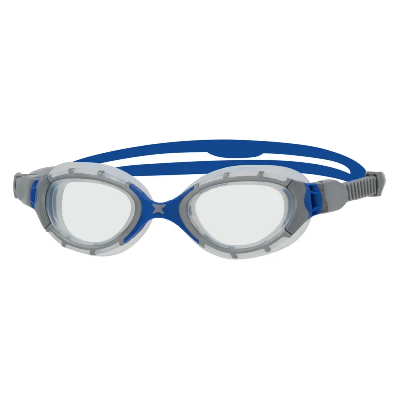 Zoggs Predator Flex Swim Goggles Grey Blue Jusqu'à Épuisement Des Stocks