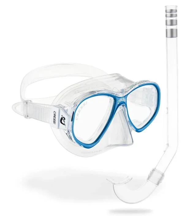 Cressi Snorkeling Combo Junior Perla + Mini Gringo Age 7-13 Nouvelle Collection