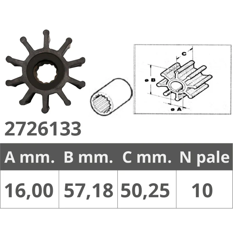 Bon Marché Impeller for Jabsco / Volvo