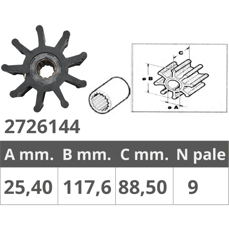Impeller for Jabsco / JMP Super Prix