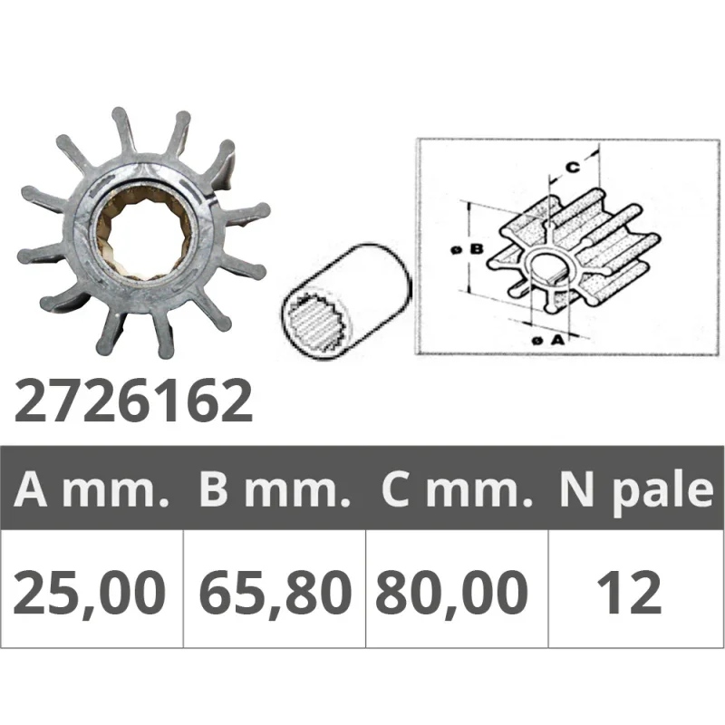 Dernière Chance Impeller for JMP / Johnson Pump / Volvo / Yanmar